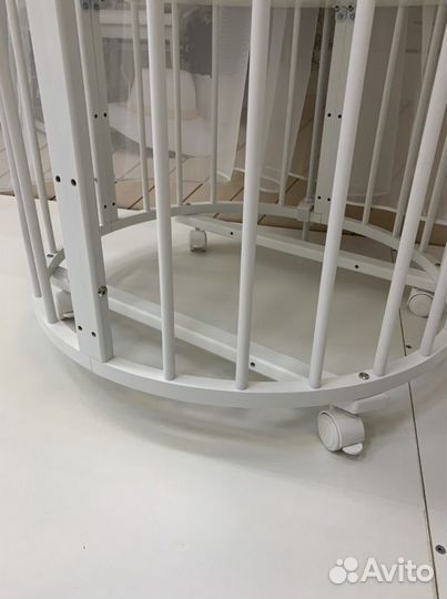 Кровать трансформер (овал +круг) белая