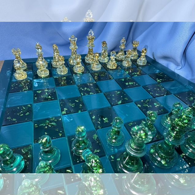 Шахматы из эпоксидной смолы