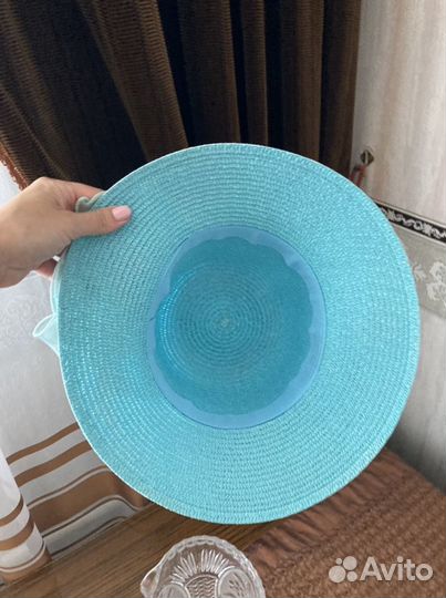 Шляпа женская летняя голубая