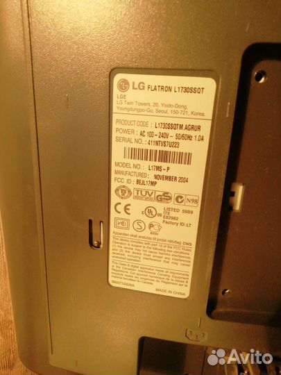 Монитор LG Flatron L1730S