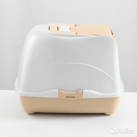 Туалет-домик для кошек закрытый с дверцей 50*38*37