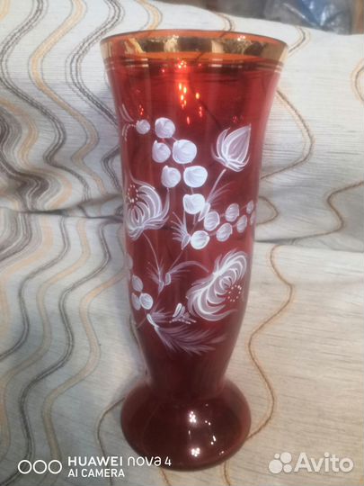 Ваза цветное стекло СССР