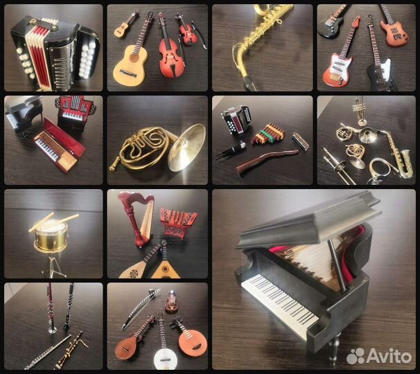 Музыкальные инструменты в миниатюре