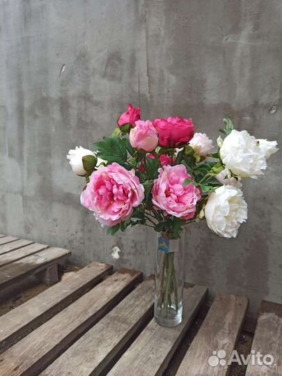 Букет пионы искусственные