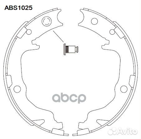 Колодки тормозные барабанные зад 1,58 ABS10