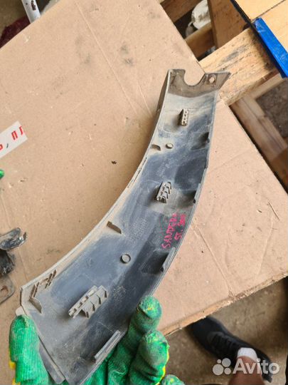 Накладка на бампер Renault Sandero 2011