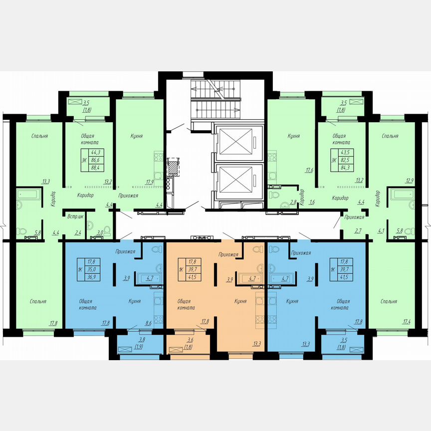 1-к. квартира, 36,9 м², 2/17 эт.