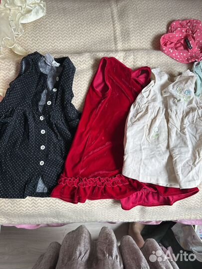 Большой пакет вещей на девочку 92 98