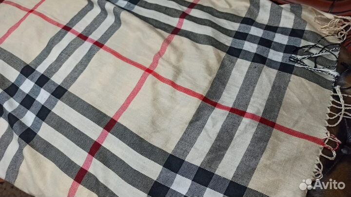 Шарф палантин шерсть burberry 180x65