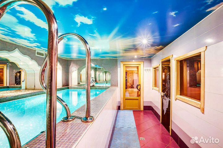 Баня сауна с бассейном