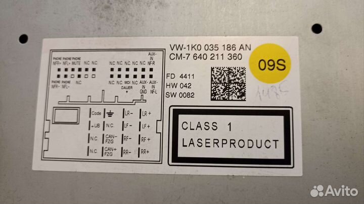 Магнитола volkswagen passat b6
