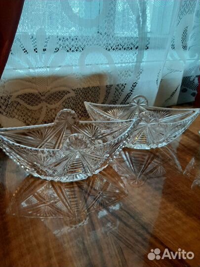 Ваза для фруктов салатники хрусталь СССР