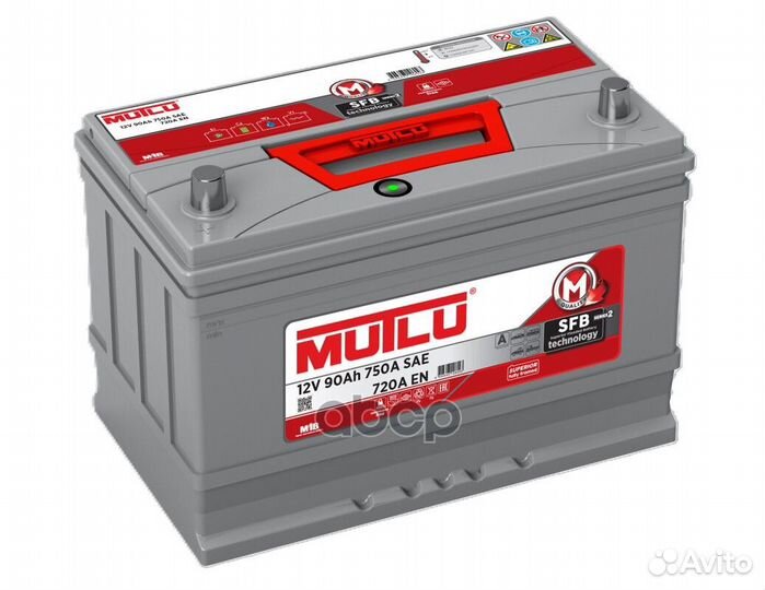 Аккумулятор Mutlu Sfb Jis 90 А/Ч Прямая L+ 306X