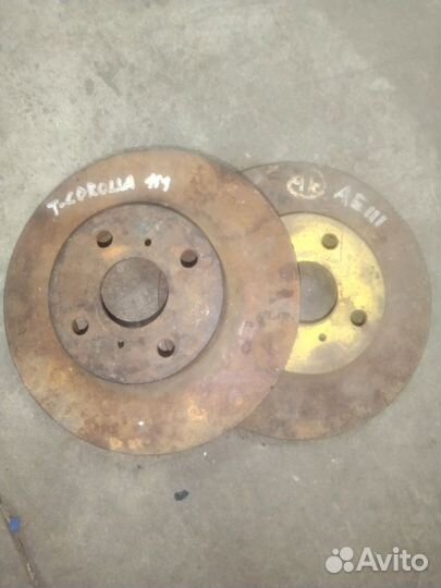 Тормозные диски Toyota AE111 4A.за пару
