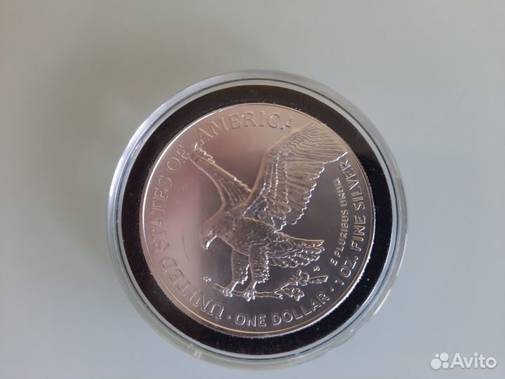 1 доллар США серебро