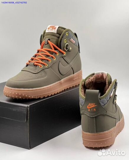 Кроссовки Nike Air Force 1 Duckboot (с мехом) (Арт.85766)