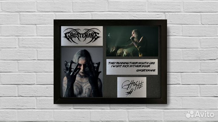 Ghostemane автограф на металле подарочный
