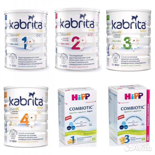 Молочная смесь Ненни,Мамако, Kabrita, HiPP и др
