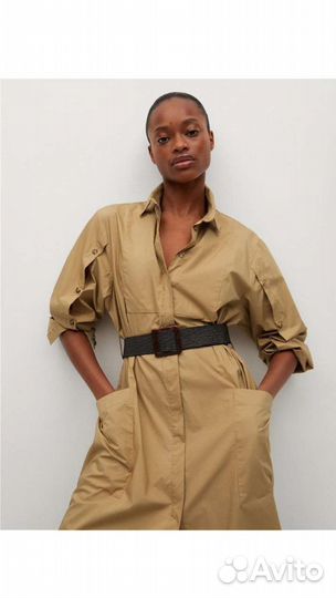 Платье рубашка mango