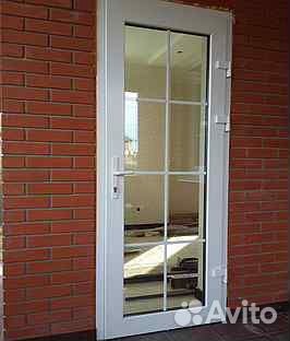 Дверь входная пвх усиленная со шпросами 800*2050