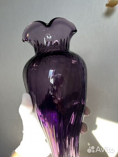 Ваза фиолетовое (марганцевое) стекло