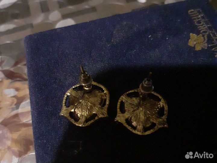 Пусеты с розовым турмалином