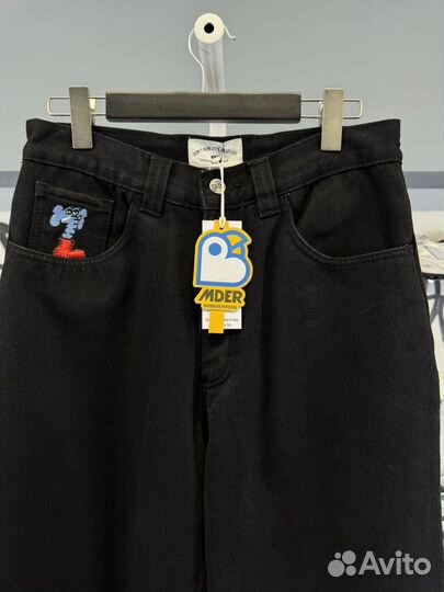Утепленные джинсы Mind Error Оригинал Черные Зима