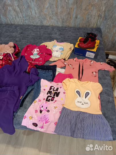 Детские вещи на девочку пакетом 74 86