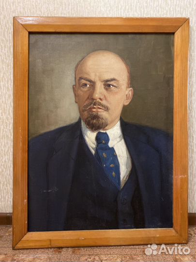 Портрет Ленина (холст), масло