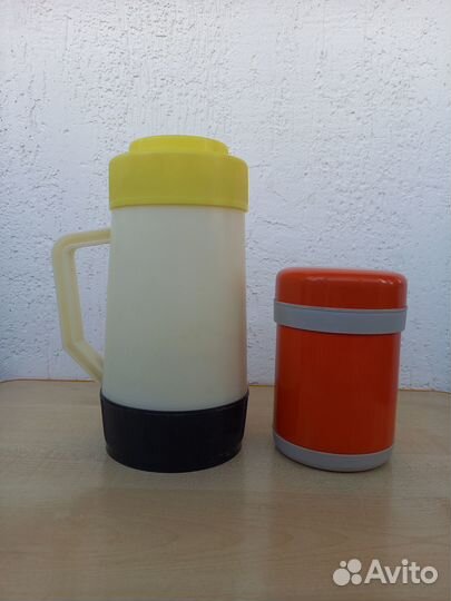 Термос СССР 1 литр и Термос с контейнерами