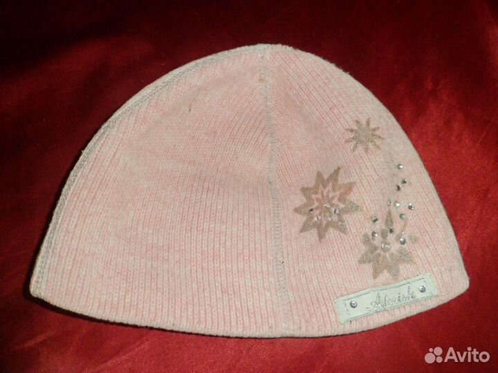 Шапка с флисом и шарф ангора детская/женская