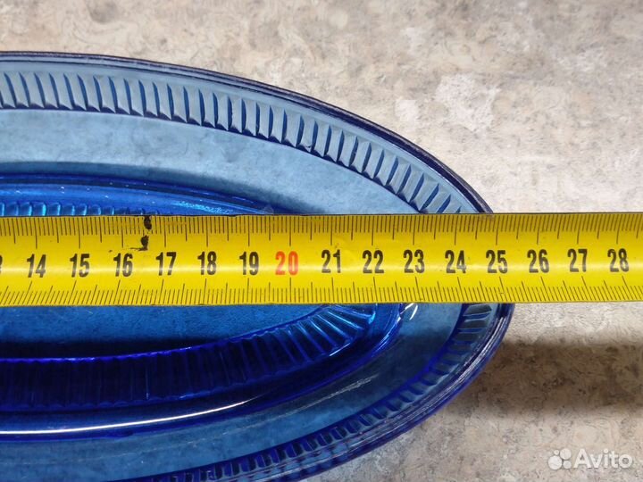 Селедочница.Синяя селедочница.Стекло СССР