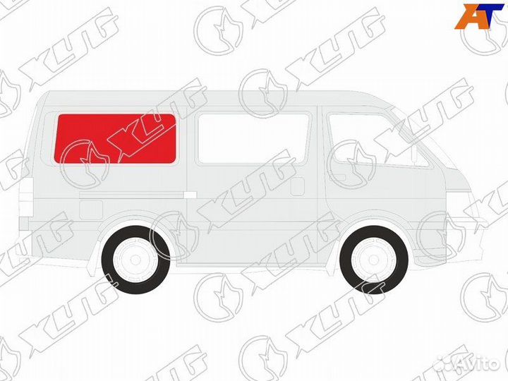 Боковое стекло кузова заднее правое Ford Connect