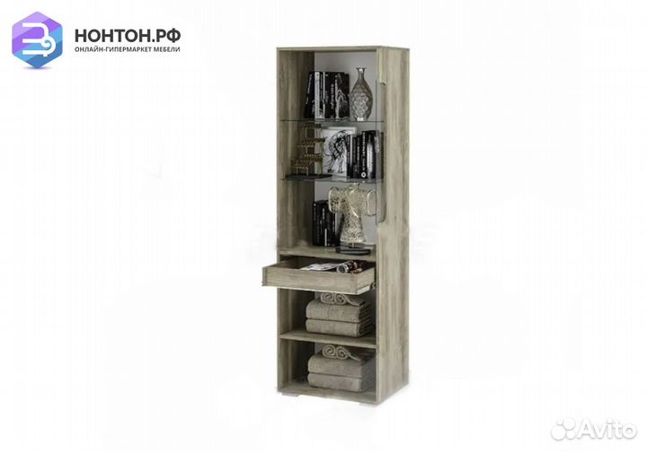 Шкаф Наоми 2 дуб каньон / белый глянец