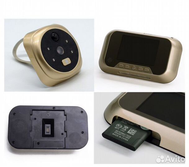 Видеоглазок с датчиком движения новый