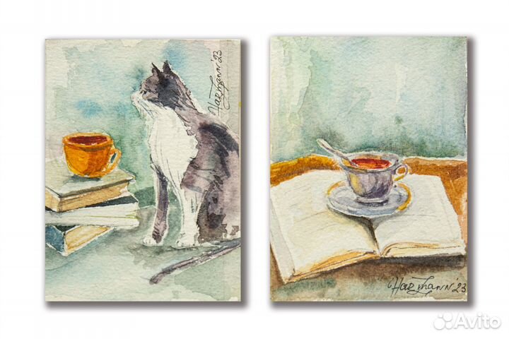 Акварельные миниатюры 