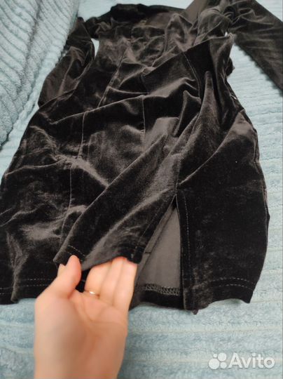 Бархатное платье 40