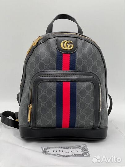 Кожаный женский рюкзак gucci 32/26см