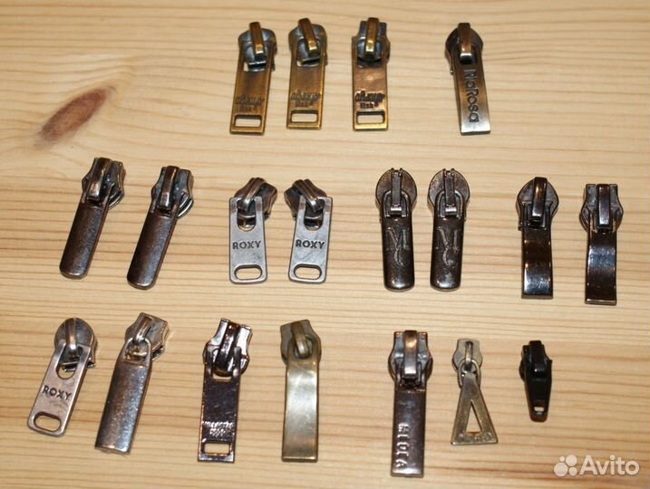 Бегунки для молнии металлические