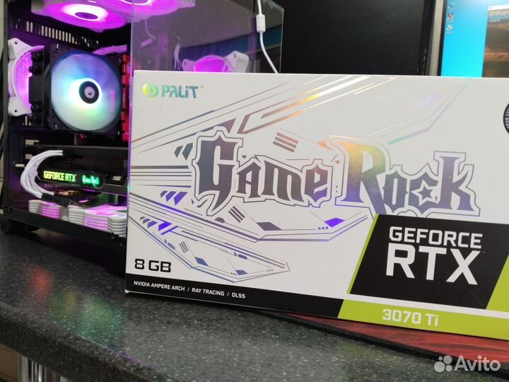 Видеокарта RTX palit 3070ti gamerock gamingpro 8gb