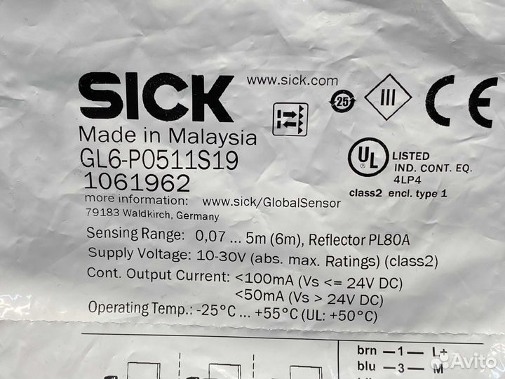 Sick GL6-P0511S19 1061962 новый, 7 шт