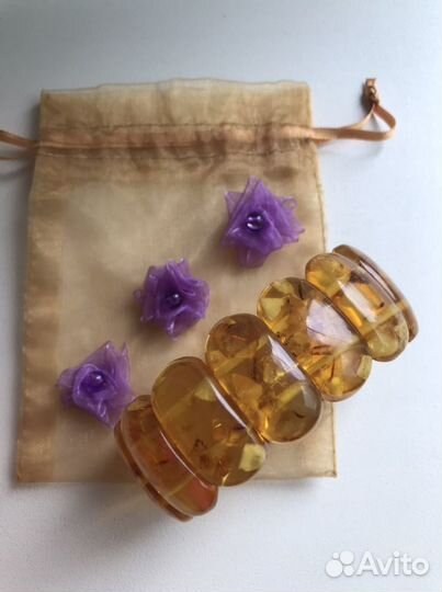 Браслет под янтарь