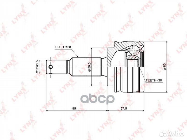 ШРУС наружный mitsubishi Lancer 1.5 07 CO-3642