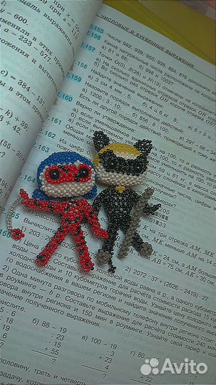 Леди Баг и Супер Кот амигуруми из бисера