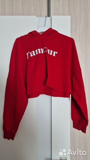 Укороченное худи с капюшоном H&M