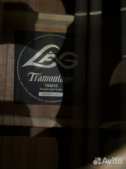 Гитара Lag T66D12