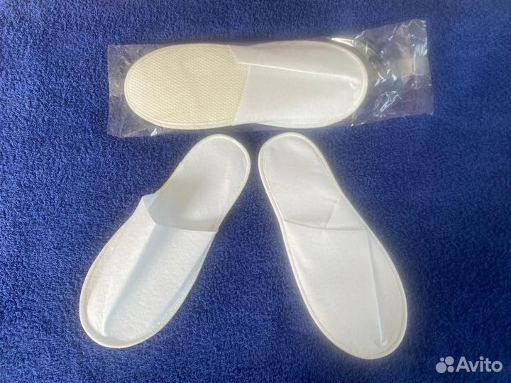 Тапочки белые закрытый мыс для гостиниц