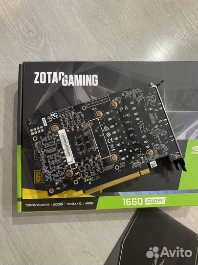 Видеокарта Zotac Geforce GTX 1660 Super