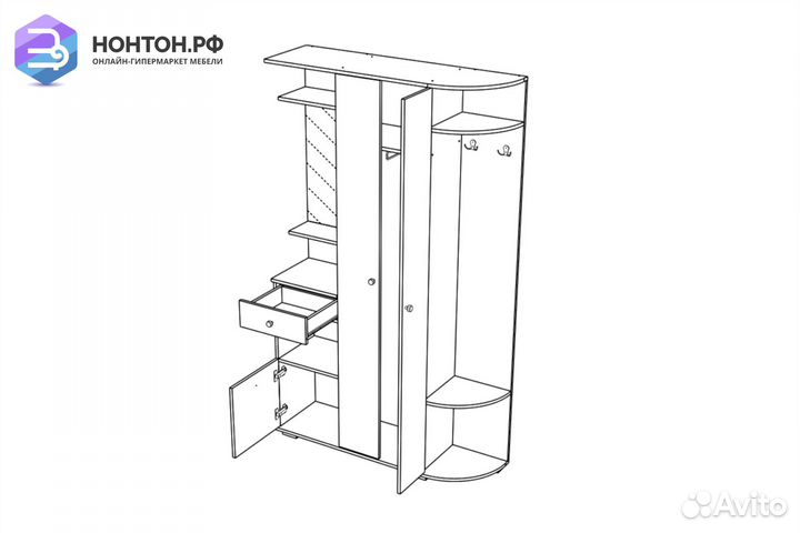 Прихожая Виза ясень шимо светлый