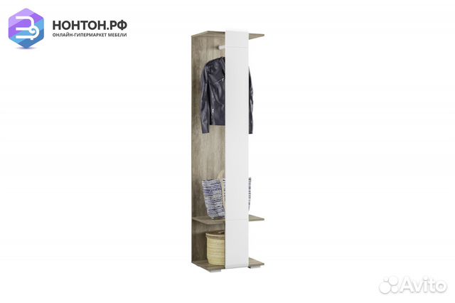 Вешалка Наоми дуб каньон / белый глянец